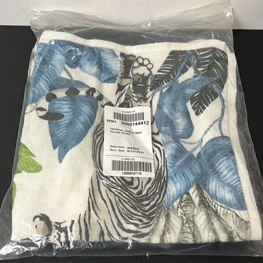 Williams Sonoma Tropical Jungle Print pillow cover